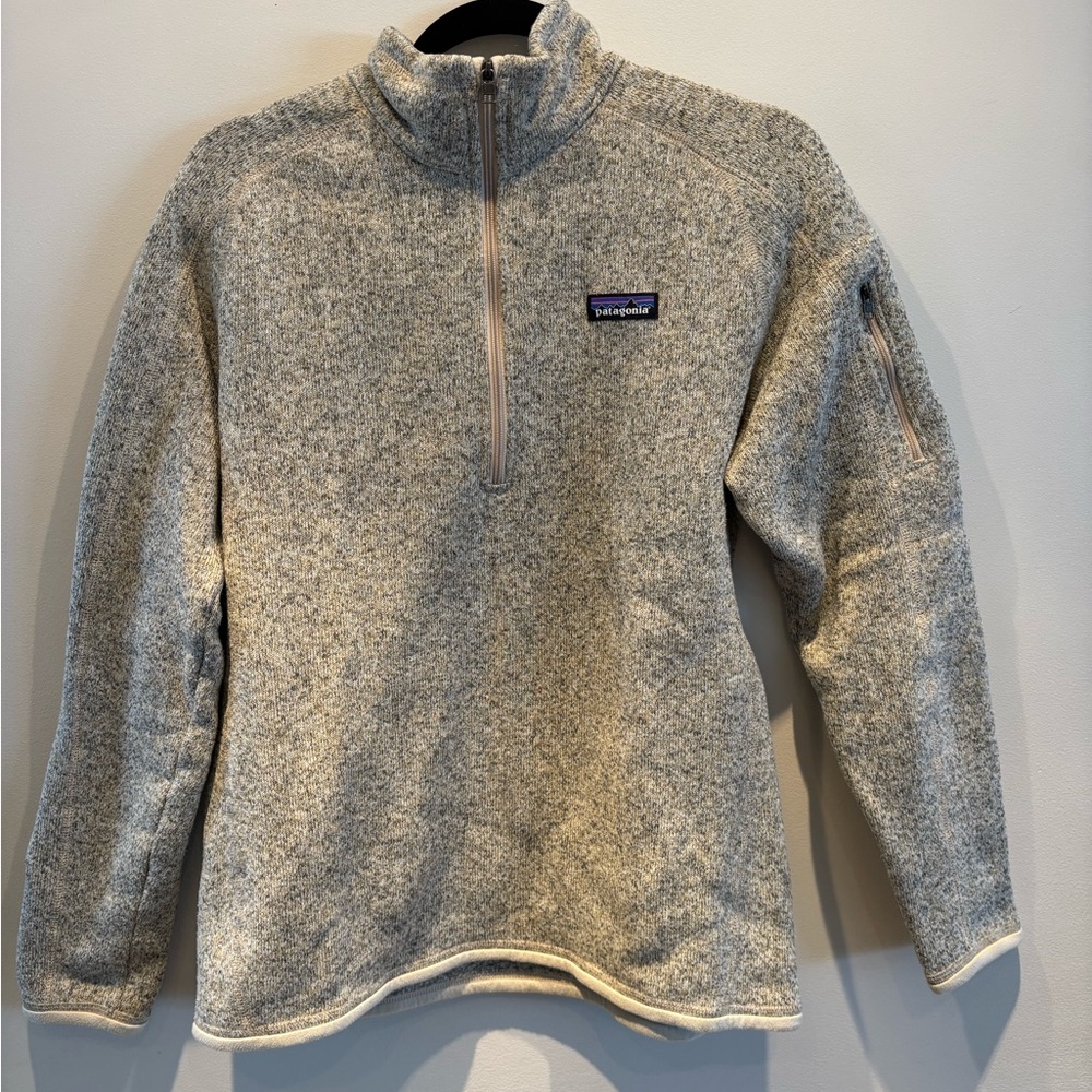 Patagonia Light Beige/Gray Fleece Pullover